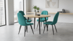Chaise de salle à manger Nuwa Turquoise – Image 2