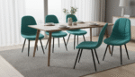 Chaise de salle à manger Nuwa Turquoise – Image 3