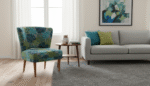 Chaise d'appoint en velours Forage – Image 4