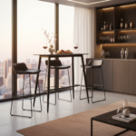 Table de Bar Bois Noir – Image 3