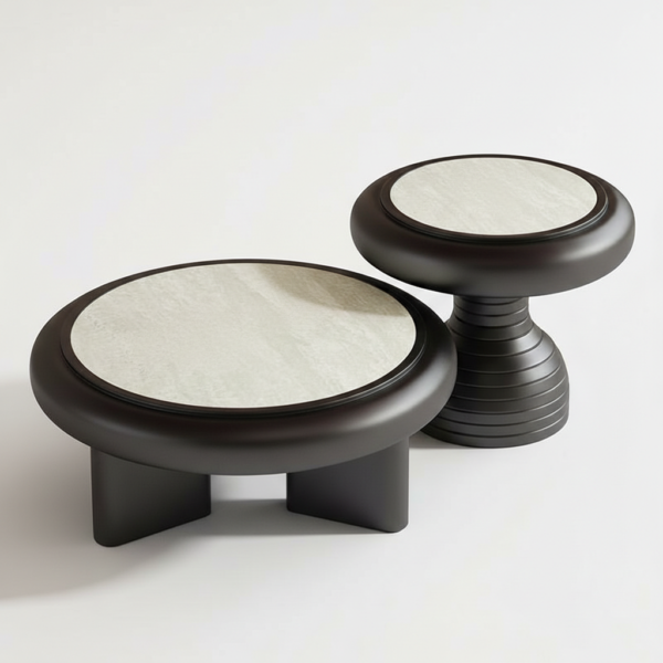 Table Basse Duo Contrast Marbre