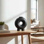 Vase en céramique noir – Image 3