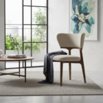 Chaise en Tissu Clair – Image 4