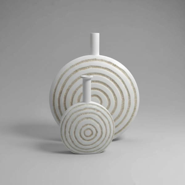 Ensemble de Vases Spirale Blanc