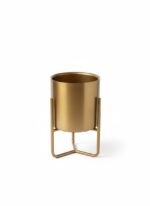 Cache-Pot de Fleur Contemporain Doré