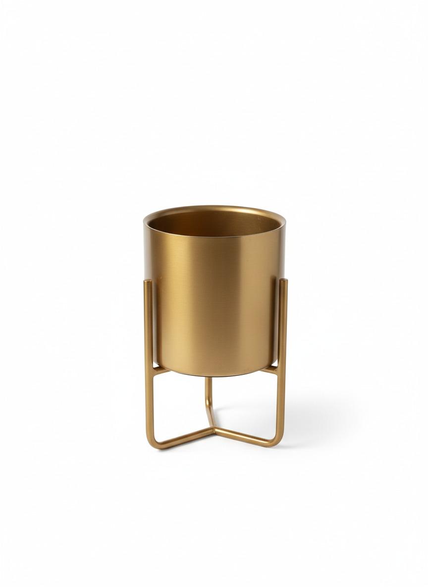 product2a507d08-e9c2-4bd2-afe8-9205686aaefd Cache-Pot de Fleur Contemporain Doré – Image 1