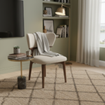 Chaise en Tissu Clair – Image 3