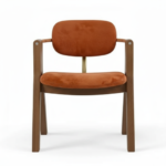 Chaise Velours Terracotta