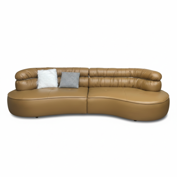 Canapé Curvea Camel Élégance