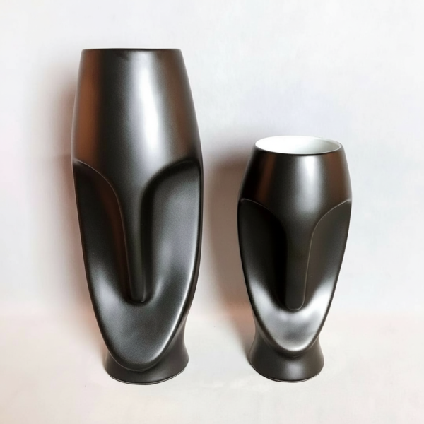 Paire de Vases Visage D'Rossi