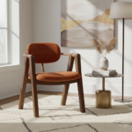 Chaise Velours Terracotta – Image 3