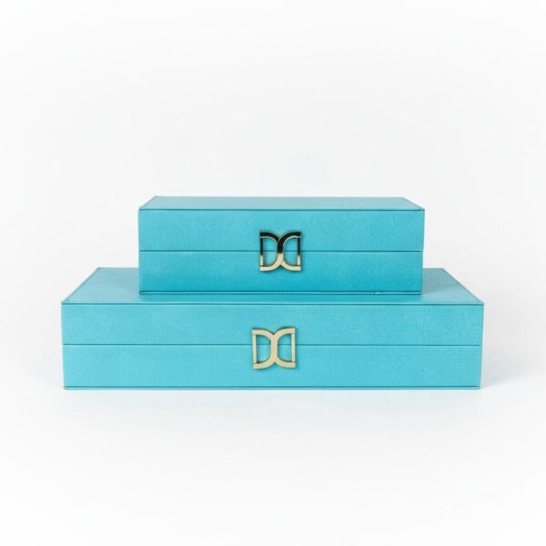Coffrets de Rangement Décoratifs Bleu Clair
