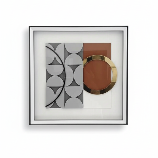 Géométrie Cuivrée (70 x 70 cm)