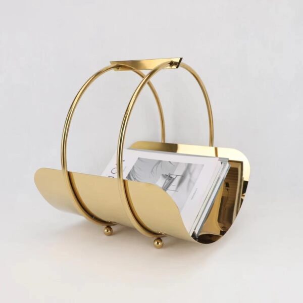 Porte-Revues Doré “Élégance Moderne”