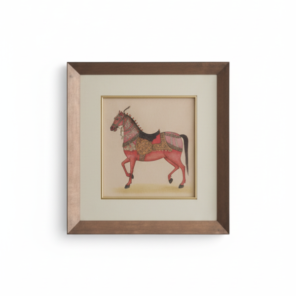 Le Cheval Royal Moghol (37x37 cm)