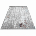 Tapis HomeRoots Abstrait Gris & Ivoire