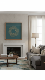 Œuvre d'Art Marine Encadrée (60x60 cm) – Image 2