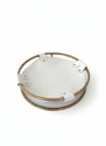 Lyra Arc Doré (Vide poches métal et cuir blanc)