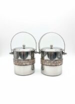 Seaux à glace en mosaïque dorée