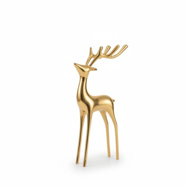 Figurine de Renne Décorative en Laiton