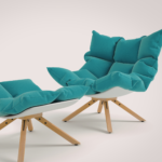 Fauteuil isolé sur le rendu 3D de fond blanc - Image Libre de Droit